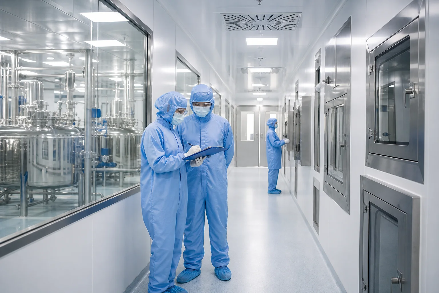 ISO-classified cleanroom technology for sterile API production