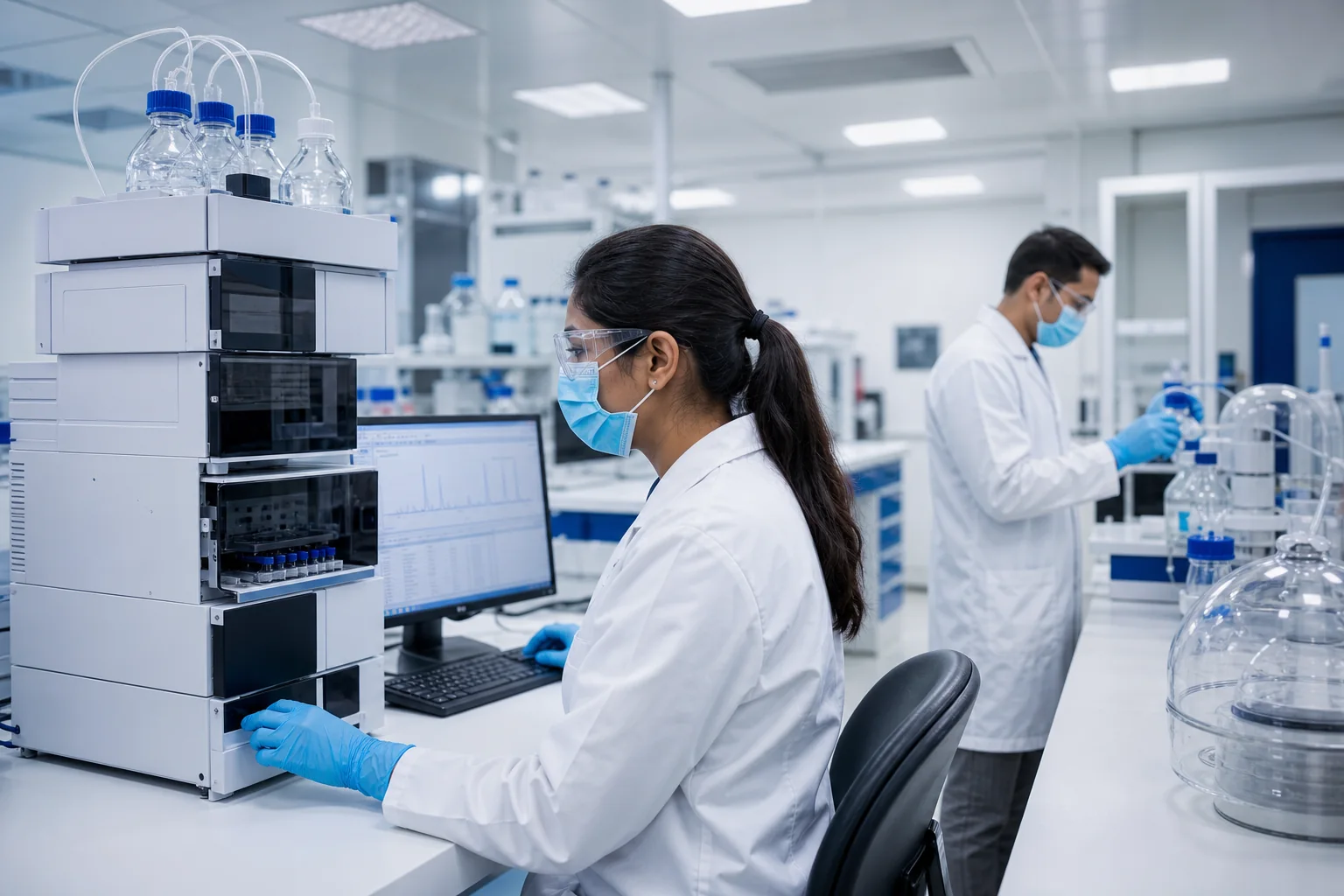 Pharmaceutical quality control and analytical HPLC laboratory